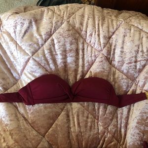 Cute maroon Strapless Bikini Top